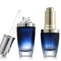 20Ml 30Ml Cusmtomized Empty Push Press Button Pump Dropper Glass Bottles With Gold Silver Cap For Essential Oil